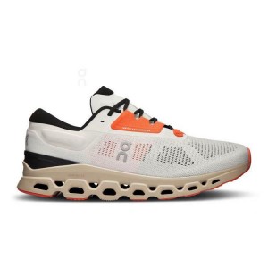 Beige Men On Cloudstratus 3 Road Running Shoes | ZA_ON8938