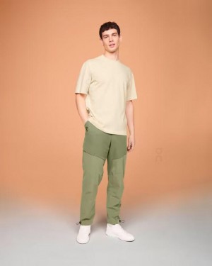 Beige Men On Studio-T T-shirts | ZA_ON1177