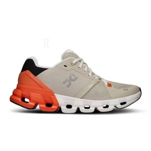 Beige / Orange Women On Cloudflyer 4 Road Running Shoes | ZA_ON8661