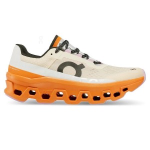 Beige / Orange Women On Cloudmonster Road Running Shoes | ZA_ON8681