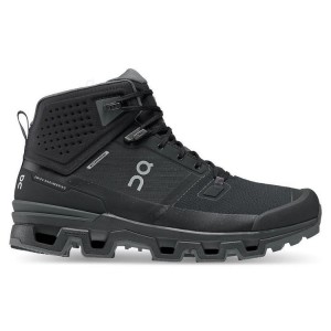 Black Men On Cloudrock 2 Waterproof Hiking Boots | ZA_ON8947