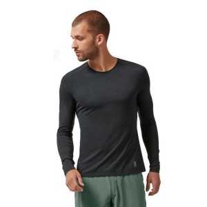 Black Men On Performance Long-T T-shirts | ZA_ON8957