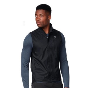 Black Men On Weather Vest Jackets | ZA_ON8033