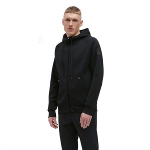 Black Men On Zipped Hoodie | ZA_ON8811