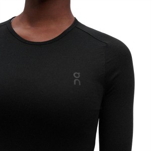 Black Women On Merino Long-T T-shirts | ZA_ON8397