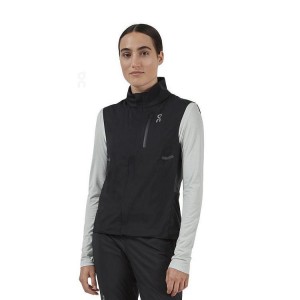Black Women On Weather Vest Jackets | ZA_ON8567