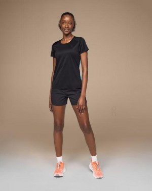 Black / Blue Women On Performance-T T-shirts | ZA_ON8555