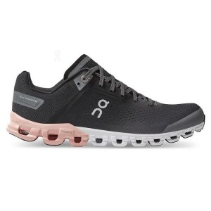 Black / Rose Women On Cloudflow Road Running Shoes | ZA_ON8449