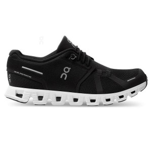 Black / White Women On Cloud 5 Sneakers | ZA_ON8372