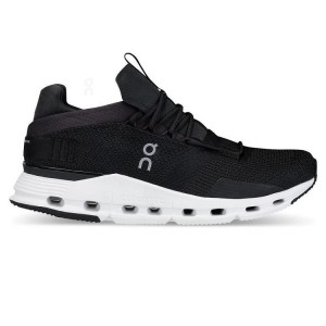 Black / White Women On Cloudnova Sneakers | ZA_ON9100