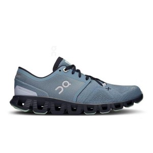Blue Women On Cloud X 3 Road Running Shoes | ZA_ON8032
