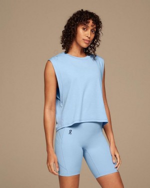 Blue Women On Focus Crop Tank | ZA_ON9030