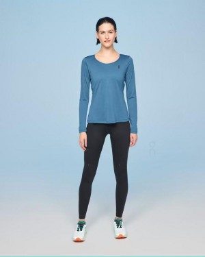Blue Women On Performance Long-T T-shirts | ZA_ON8531
