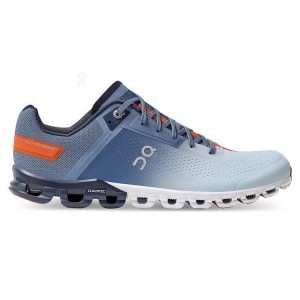 Blue / White Men On Cloudflow Road Running Shoes | ZA_ON8762