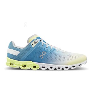 Blue / Yellow Men On Cloudflow Road Running Shoes | ZA_ON8281