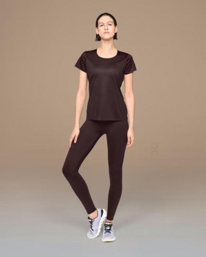 Brown Women On Performance-T T-shirts | ZA_ON8546