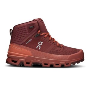 Burgundy Women On Cloudrock 2 Waterproof Hiking Boots | ZA_ON8621