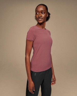 Burgundy Women On Movement-T T-shirts | ZA_ON9148
