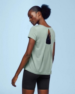 Green Women On Active-T Breathe T-shirts | ZA_ON8361