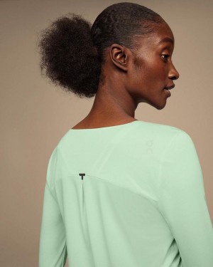Green Women On Performance Long-T T-shirts | ZA_ON8807