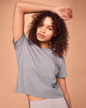 Grey Women On On-T T-shirts | ZA_ON1180
