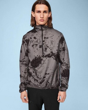 Grey / Black Men On Waterproof Anorak Jackets | ZA_ON8035