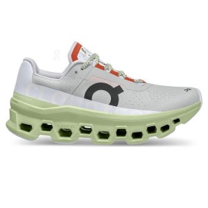 Grey / Green Women On Cloudmonster Road Running Shoes | ZA_ON8028