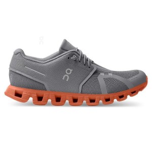 Grey / Orange Men On Cloud 5 Sneakers | ZA_ON9047