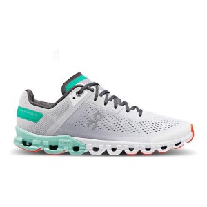 Grey / Turquoise Women On Cloudflow Road Running Shoes | ZA_ON8560