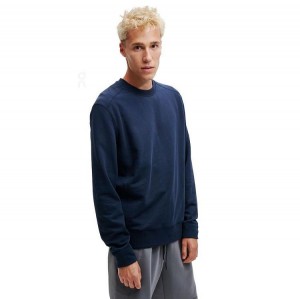 Navy Men On Crew Neck Sweatshirts | ZA_ON8660