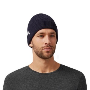 Navy Men On Merino Beanie | ZA_ON8493