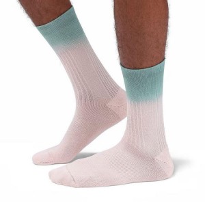 Pink / Green Men On All-Day Socks | ZA_ON8925