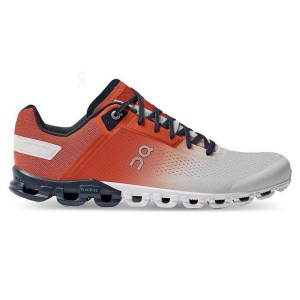 Red / Silver Men On Cloudflow Road Running Shoes | ZA_ON9139