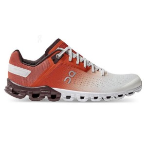 Red / White Women On Cloudflow Road Running Shoes | ZA_ON8288