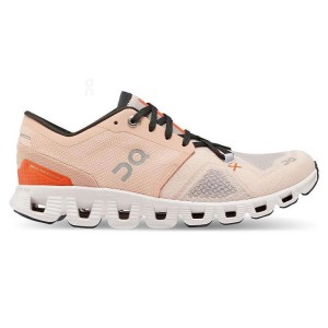 Rose Women On Cloud X 3 Road Running Shoes | ZA_ON8631