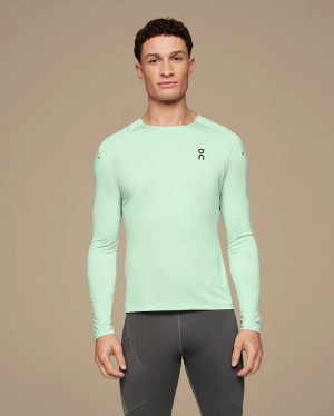 Turquoise Men On Performance Long-T T-shirts | ZA_ON8202