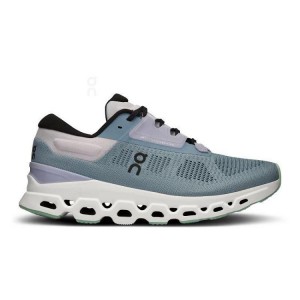 Turquoise Women On Cloudstratus 3 Road Running Shoes | ZA_ON8007