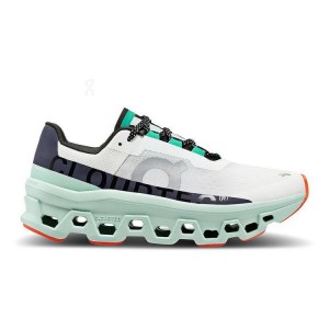 Turquoise / White Women On Cloudmonster Road Running Shoes | ZA_ON8926