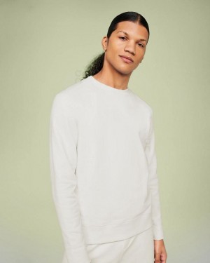 White Men On Crew Neck Sweatshirts | ZA_ON8291