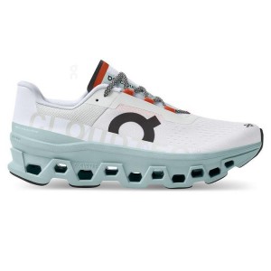 White / Blue Men On Cloudmonster Road Running Shoes | ZA_ON8770