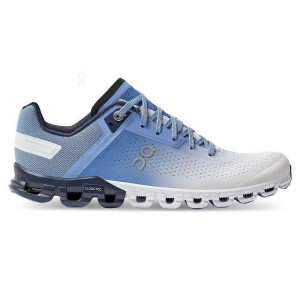 White / Blue Women On Cloudflow Road Running Shoes | ZA_ON8540
