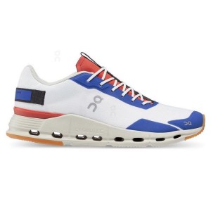 White / Blue Women On Cloudnova Form Sneakers | ZA_ON8683