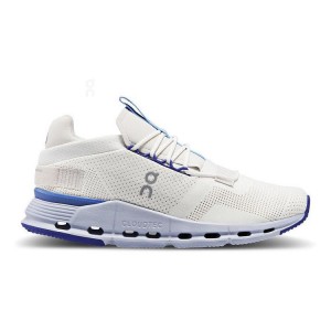 White / Blue Women On Cloudnova Sneakers | ZA_ON1187