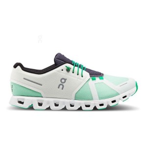 White / Green Men On Cloud 5 Push Sneakers | ZA_ON8046