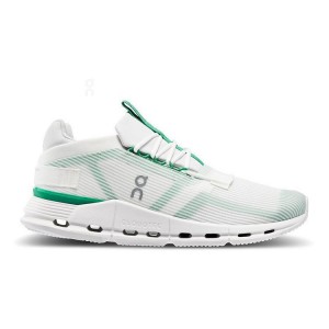 White / Green Men On Cloudnova Void Sneakers | ZA_ON8702