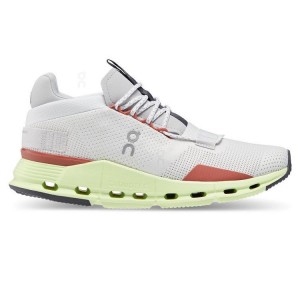 White / Green Women On Cloudnova Sneakers | ZA_ON8055