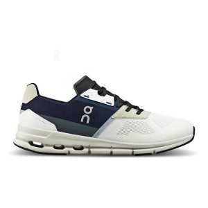 White / Navy Men On Cloudrift Sneakers | ZA_ON8777