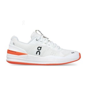 White / Orange Men On THE ROGER Pro Clay Tennis Shoes | ZA_ON8549