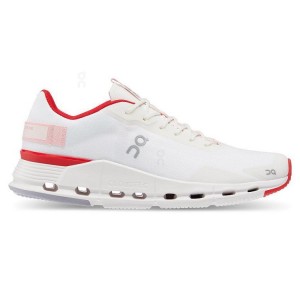 White / Red Women On Cloudnova Form Sneakers | ZA_ON8915