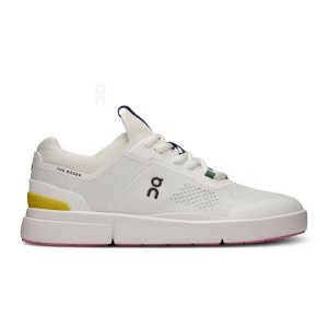 White / Yellow Women On THE ROGER Spin Sneakers | ZA_ON8709